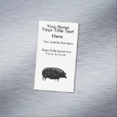 ヴィンテージのブタの旧式なプリント マグネット名刺 (インサイチュ)