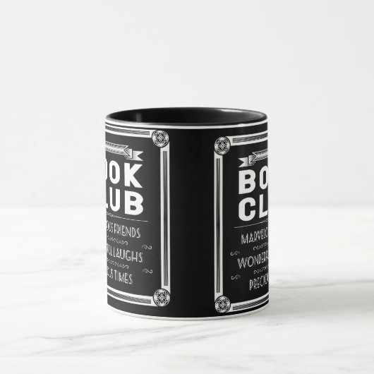 ヴィンテージのブッククラブのタイポグラフィ マグカップ (中央)