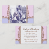 ヴィンテージのブティック-美女の新紀元ビクトリアンな時代の花型女性歌手 名刺 (正面/裏面)