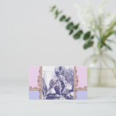 ヴィンテージのブティック-美女の新紀元ビクトリアンな時代の花型女性歌手 名刺 (スタンド正面)