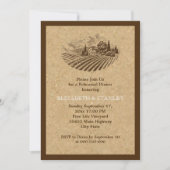 ヴィンテージのブドウ園とコ結婚ークのリハーサルディナー 招待状 (正面)