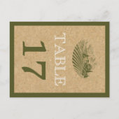 ヴィンテージのブドウ結婚園とコルクのテーブル番号 ポストカード (正面)