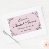 ヴィンテージのブライダルシャワーのパーティの記念品のステッカー 長方形シール (封筒)