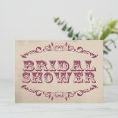 ヴィンテージのブライダルシャワーの招待状|の平原 招待状 (スタンド正面)