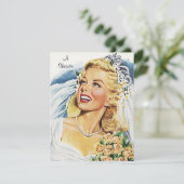 ヴィンテージのブライダルシャワーの発表の招待状 招待状 (スタンド正面)