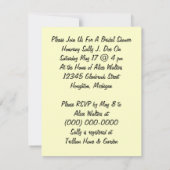 ヴィンテージのブライダルシャワーの発表の招待状 招待状 (裏面)