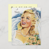 ヴィンテージのブライダルシャワーの発表の招待状 招待状 (正面/裏面)