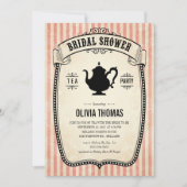 ヴィンテージのブライダルシャワーの茶パーティの招待状 招待状 (正面)