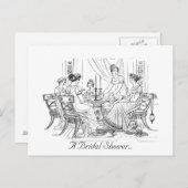 ヴィンテージのブライダルシャワー招待 インビテーションポストカード (正面/裏面)