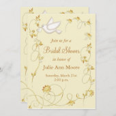 ヴィンテージのブライダルシャワー招待 招待状 (正面/裏面)