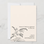 ヴィンテージのブライダルシャワー招待 |白アンティーク 招待状 (裏面)