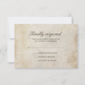 ヴィンテージのブラウンのオークの木の結婚式の応答カード 出欠カード (裏面)