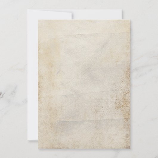 ヴィンテージのブラウンのオークの木の結婚式招待状 招待状 (裏面)