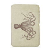 ヴィンテージのブラウンのタコ バスマット (正面縦)