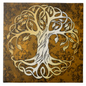 ヴィンテージのブラウンの中世魔力の儀式の提供 タイル (正面)