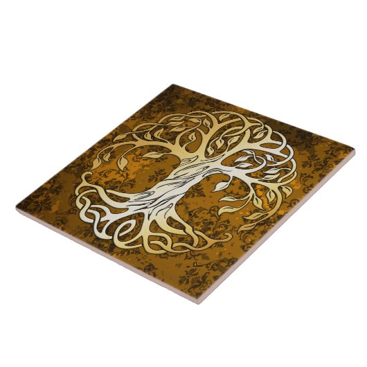 ヴィンテージのブラウンの中世魔力の儀式の提供 タイル (側面)