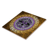 ヴィンテージのブラウンの中世魔力の儀式の提供 タイル (側面)