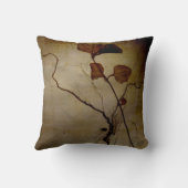 ヴィンテージのブラウンの葉の根の装飾用クッション クッション (裏面)