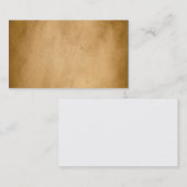 ヴィンテージのブラウンの黄色の紙の羊皮紙の背景 名刺 (正面/裏面)