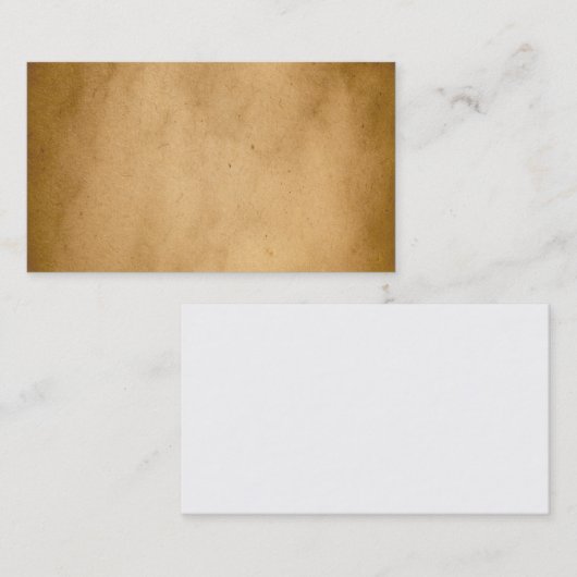 ヴィンテージのブラウンの黄色の紙の羊皮紙の背景 名刺 (正面/裏面)