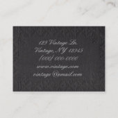 ヴィンテージのブラックリスト 名刺 (裏面)