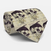 ヴィンテージのブラック・カラーユリ ネクタイ (ロール)