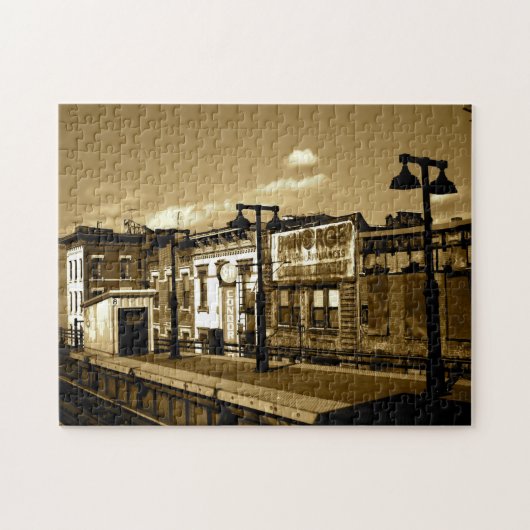 ヴィンテージのブルックリンのパズル ジグソーパズル (横)