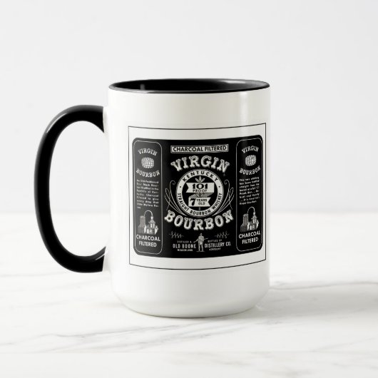 ヴィンテージのブルボンラベル マグカップ (左)