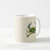 ヴィンテージのブルーカニ コーヒーマグカップ (正面右)