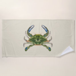 ヴィンテージのブルーカニ ビーチタオル