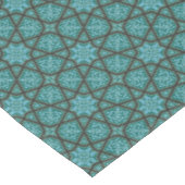 ヴィンテージのブルーグレーのアラビアエジプト幾何学的なパターン テーブルクロス (アングル)