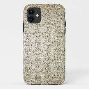 ヴィンテージのブロケードのダマスク織のプリント iPhone 11 ケース