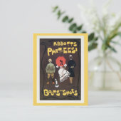 ヴィンテージのブーツと靴広告の ポストカード (スタンド正面)