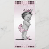 ヴィンテージのプリンセスの水玉模様のベビーシャワーメニュー メニュー (裏面)