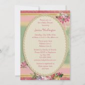 ヴィンテージのプリンセスエッフェル塔のベビーシャワー 招待状 (裏面)