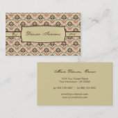 ヴィンテージのプリントのダマスク織の名刺 名刺 (正面/裏面)