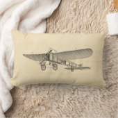 ヴィンテージのプロペラの飛行機のレトロの古い支柱の飛行機 ランバークッション (ブランケット)