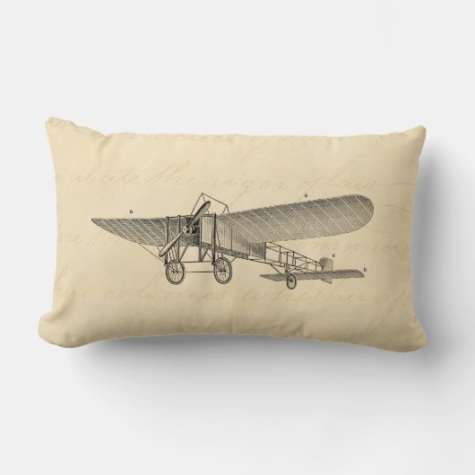 ヴィンテージのプロペラの飛行機のレトロの古い支柱の飛行機 ランバークッション (正面)