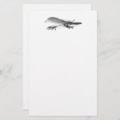 ヴィンテージのプロペラの飛行機のレトロの古い支柱の飛行機 便箋 (正面/裏面)