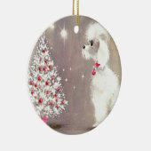 ヴィンテージのプードルのオーナメント セラミックオーナメント (右)