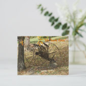 ヴィンテージのヘイ・レーキカスタマイズハガキ – ポストカード (スタンド正面)