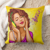 ヴィンテージのヘッドホーンの装飾用クッション クッション (ブランケット)