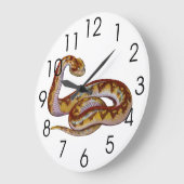 ヴィンテージのヘビのイラストレーション ラージ壁時計 (傾斜)