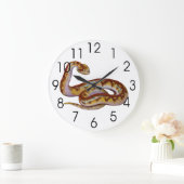 ヴィンテージのヘビのイラストレーション ラージ壁時計 (ホーム)