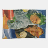 ヴィンテージのベストフレンド！エレガントでスタイリッシュな女性 キッチンタオル (横)