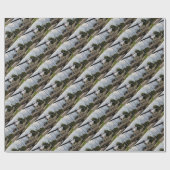 ヴィンテージのベトナム時代のuh1 Hueyの軍隊のチョッパー ラッピングペーパー (フラット)