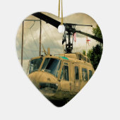 ヴィンテージのベトナム時代のuh1 Hueyの軍隊のヘリコプター セラミックオーナメント (右)