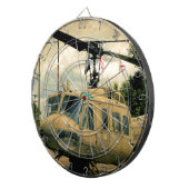 ヴィンテージのベトナム時代のuh1 Hueyの軍隊のヘリコプター ダーツボード (正面右)