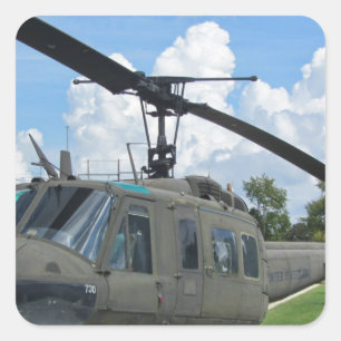 ヴィンテージのベトナムuh1 Hueyの軍隊のヘリコプター スクエアシール
