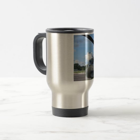 ヴィンテージのベトナムuh1 Hueyの軍隊のヘリコプター トラベルマグ (正面左)